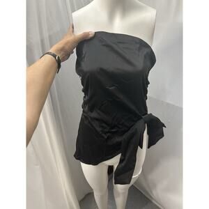 SOLY HUX Women's One Shoulder Long Sleeve High Waist Satin Bodysuit SZ L